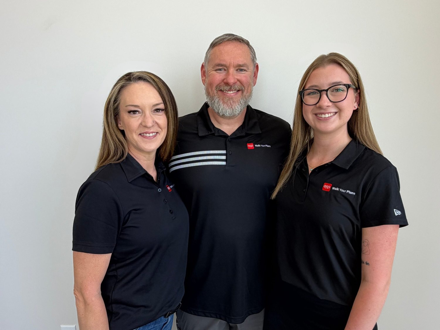 The Walk Your Plans Wichita leadership team: Cara McClenny, James Milne, and Sarah Milne
